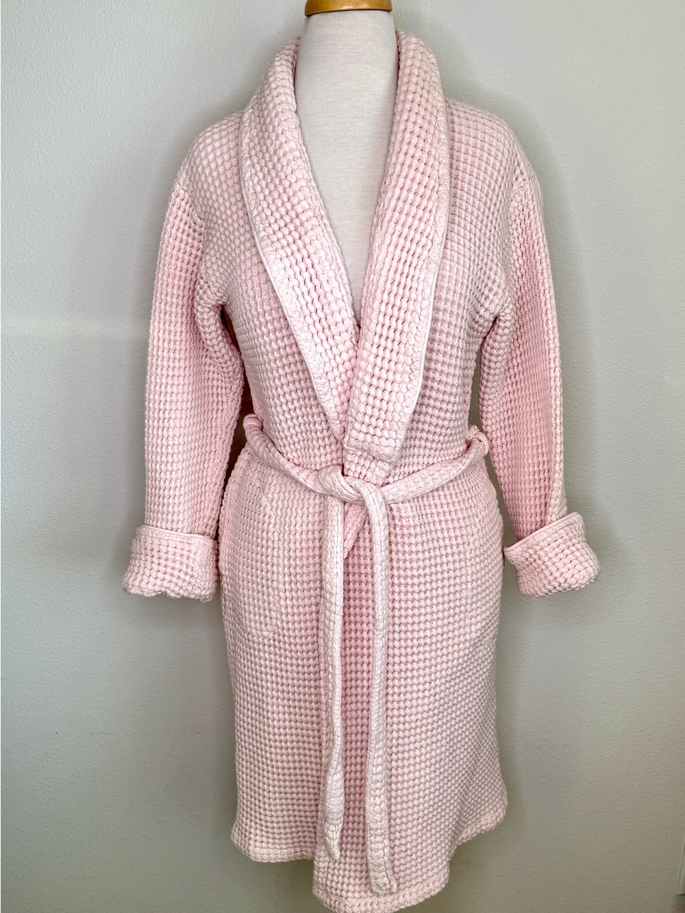 Brooklinen Waffle Robe - Blush Pink